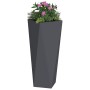 Jardinera 2 pcs Antracita 30 x 30 x 75 cm Acero