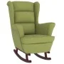 Rocking chair rubber wood legs light green velvet by vidaXL, Rocking chairs - Ref: Foro24-329366, Price: 236,94 €, Discount: %