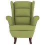 Silla mecedora patas de madera de caucho terciopelo verde claro de vidaXL, Mecedoras - Ref: Foro24-329366, Precio: 236,94 €, ...