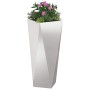 Jardinera 2 pcs Plateado 30 x 30 x 75 cm Acero inoxidable