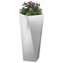 Jardinera 2 pcs Plateado 30 x 30 x 75 cm Acero Galvanizado