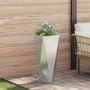 Jardinera 2 pcs Plateado 30 x 30 x 75 cm Acero Galvanizado
