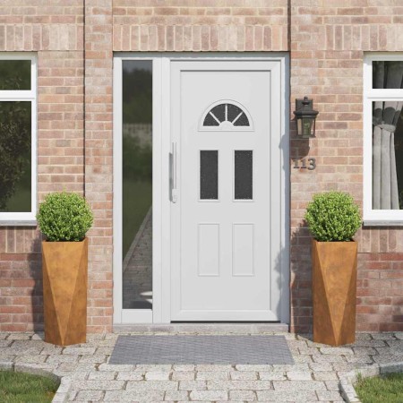 Jardinera 2 pcs Oxidado 30 x 30 x 75 cm Acero autopatinable