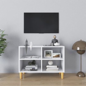 TV cabinet with solid wood legs white 69.5x30x50 cm by vidaXL, TV Furniture - Ref: Foro24-805923, Price: 48,15 €, Discount: %