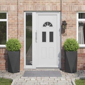 Jardinera 2 pcs Negro 40 x 40 x 75 cm Acero en Maceteros y jardineras | Comprar online en Foro24