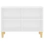 Mueble de TV con patas de madera maciza blanco 69,5x30x50 cm de vidaXL, Muebles TV - Ref: Foro24-805923, Precio: 47,61 €, Des...