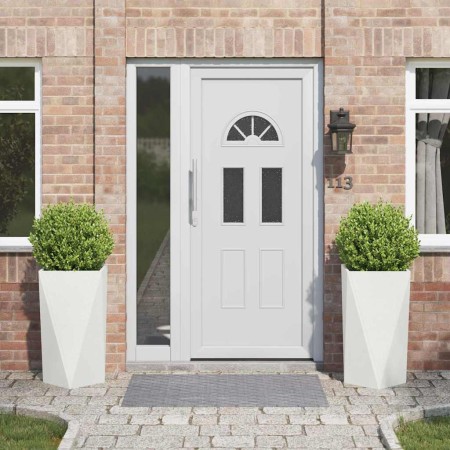 Jardinera 2 pcs 40 x 40 x 75 cm Acero