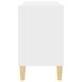 Mueble de TV con patas de madera maciza blanco 69,5x30x50 cm de vidaXL, Muebles TV - Ref: Foro24-805923, Precio: 47,61 €, Des...
