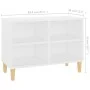 Mueble de TV con patas de madera maciza blanco 69,5x30x50 cm de vidaXL, Muebles TV - Ref: Foro24-805923, Precio: 47,61 €, Des...