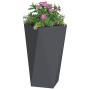 Jardinera 2 pcs Antracita 40 x 40 x 75 cm Acero