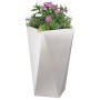 Jardinera 2 pcs Plateado 40 x 40 x 75 cm Acero inoxidable