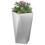 Jardinera 2 pcs Plateado 40 x 40 x 75 cm Acero Galvanizado en Maceteros y jardineras | Comprar online en Foro24