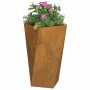 Jardinera 2 pcs Oxidado 40 x 40 x 75 cm Acero autopatinable