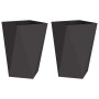 Jardinera 2 pcs Negro 50 x 50 x 75 cm Acero en Maceteros y jardineras | Comprar online en Foro24