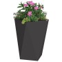 Jardinera 2 pcs Negro 50 x 50 x 75 cm Acero en Maceteros y jardineras | Comprar online en Foro24