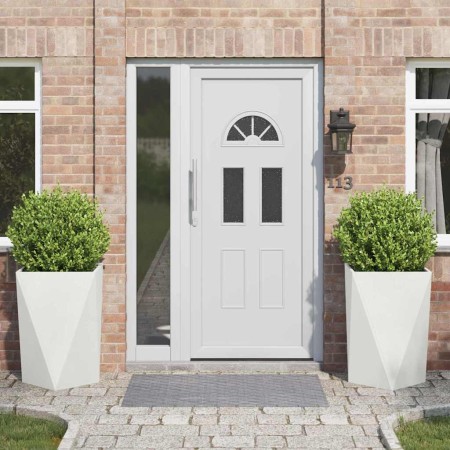 Jardinera 2 pcs 50 x 50 x 75 cm Acero