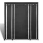 Fabric wardrobe with compartments and rods black 45x150x176 cm by vidaXL, Wardrobes - Ref: Foro24-240495, Price: 54,80 €, Dis...