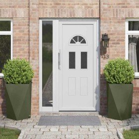 Jardinera 2 pcs Verde Oliva 50 x 50 x 75 cm Acero en Maceteros y jardineras | Comprar online en Foro24