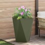 Jardinera 2 pcs Verde Oliva 50 x 50 x 75 cm Acero