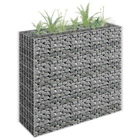 Arriate de gaviones de acero galvanizado 90x30x90 cm en Maceteros y jardineras | Comprar online en Foro24