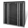 Fabric wardrobe with compartments and rods black 45x150x176 cm by vidaXL, Wardrobes - Ref: Foro24-240495, Price: 54,80 €, Dis...