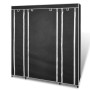 Stoffgarderobe mit Fächern und Stangen schwarz 45x150x176 cm von vidaXL, Kleiderschränke - Ref: Foro24-240495, Preis: 52,86 €...