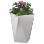 Jardinera 2 pcs Plateado 50 x 50 x 75 cm Acero inoxidable