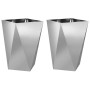 Jardinera 2 pcs Plateado 50 x 50 x 75 cm Acero Galvanizado