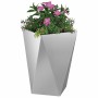 Jardinera 2 pcs Plateado 50 x 50 x 75 cm Acero Galvanizado