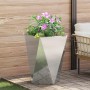 Jardinera 2 pcs Plateado 50 x 50 x 75 cm Acero Galvanizado