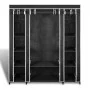 Fabric wardrobe with compartments and rods black 45x150x176 cm by vidaXL, Wardrobes - Ref: Foro24-240495, Price: 54,80 €, Dis...