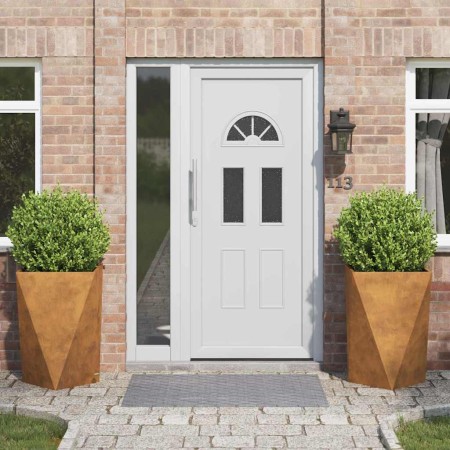 Jardinera 2 pcs Oxidado 50 x 50 x 75 cm Acero autopatinable en Maceteros y jardineras | Comprar online en Foro24