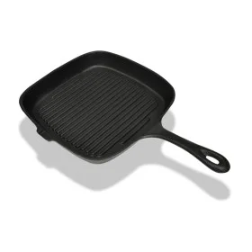 Sartén parrilla de hierro fundido 24x23 cm de vidaXL, Planchas - Ref: Foro24-50123, Precio: 27,98 €, Descuento: %