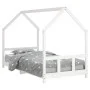 Kinderbettgestell aus weißem Kiefernholz 90x200 cm von vidaXL, Kinderbetten und Betten für Kinder - Ref: Foro24-835719, Preis...