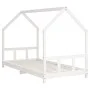 Kinderbettgestell aus weißem Kiefernholz 90x200 cm von vidaXL, Kinderbetten und Betten für Kinder - Ref: Foro24-835719, Preis...
