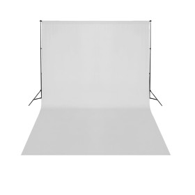 Sistema de soporte de fondo telescópico + fondo blanco 3x5 m de vidaXL, Fondos - Ref: Foro24-160071, Precio: 89,39 €, Descuen...