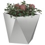 Jardinera 2 pcs Plateado 30 x 30 x 30 cm Acero Galvanizado