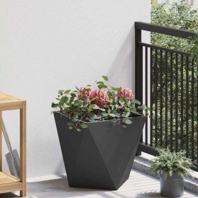 Jardinera Negro 40 x 40 x 40 cm Acero en Maceteros y jardineras | Comprar online en Foro24