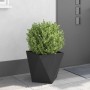 Jardinera 2 pcs Negro 40 x 40 x 40 cm Acero
