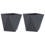Jardinera 2 pcs Antracita 40 x 40 x 40 cm Acero