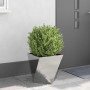 Jardinera 2 pcs Plateado 40 x 40 x 40 cm Acero inoxidable