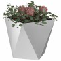 Jardinera Plateado 40 x 40 x 40 cm Acero Galvanizado