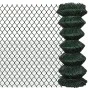 Grüner Maschendrahtzaun aus Stahl 1x15 m von vidaXL, Zaunpaneele - Ref: Foro24-140344, Preis: 62,33 €, Rabatt: %