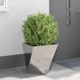 Jardinera 2 pcs Plateado 50 x 50 x 50 cm Acero inoxidable