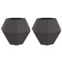 Jardinera 2 pcs Negro 100 x 100 x 80 cm Acero