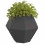 Jardinera 2 pcs Negro 100 x 100 x 80 cm Acero
