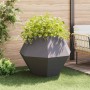 Jardinera 2 pcs Negro 100 x 100 x 80 cm Acero