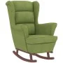 Rocking chair with wooden legs and light green velvet stool by vidaXL, Rocking chairs - Ref: Foro24-3121233, Price: 290,39 €,...