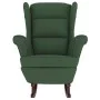 Rocking chair with wooden legs and dark green velvet stool by vidaXL, Rocking chairs - Ref: Foro24-3121232, Price: 335,68 €, ...