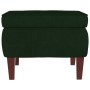 Sillón mecedora patas madera y taburete terciopelo verde oscuro de vidaXL, Mecedoras - Ref: Foro24-3121232, Precio: 328,82 €,...